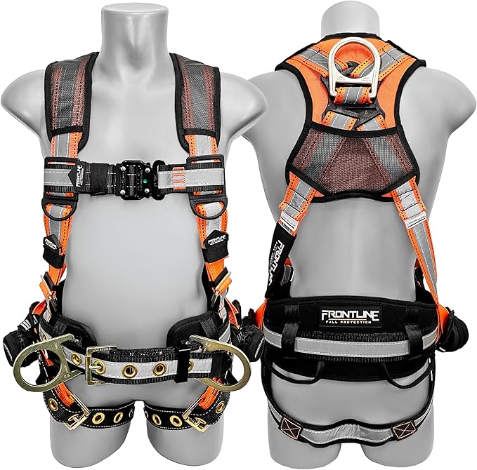 FRONTLINE FALL PROTECTION Harnesses + D-Ring+ Multiple Styles + OSHA and ANSI compliant