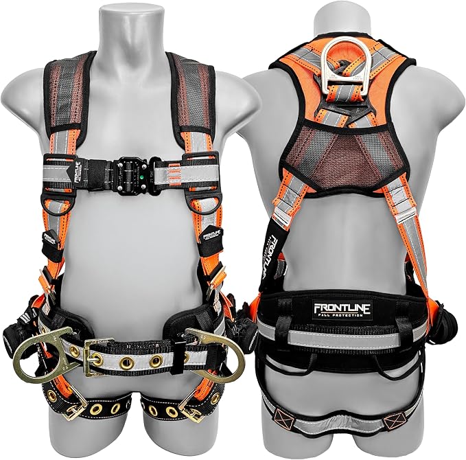 FRONTLINE FALL PROTECTION Harnesses + D-Ring+ Multiple Styles + OSHA and ANSI compliant