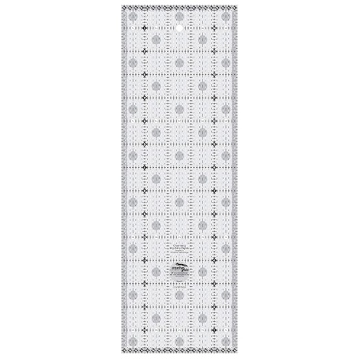 Creative Grids Charming Itty-Bitty Eights 5in x 15in Quilting Ruler – CGRPRG3 – Made in USA, Non-Slip Grip Acrylic Quilting, Sewing, Crafting, Patchwork Ruler for Measuring & Cutting Fabric