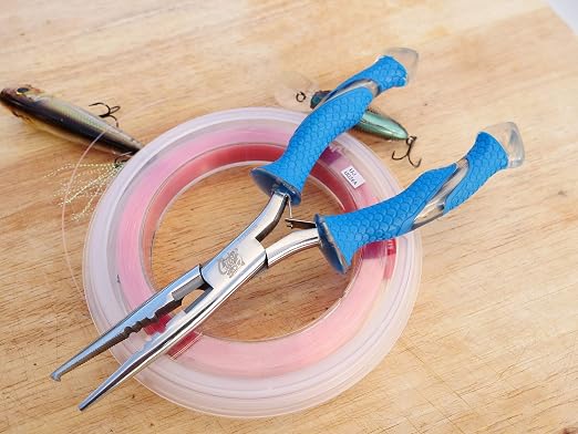 CUDA 8" Titanium Bonded Stainless Steel Freshwater Pliers 18112 Durable Fishing Hooks Remover, Ring Splitter with Mono & Fluorocarbon Cutter