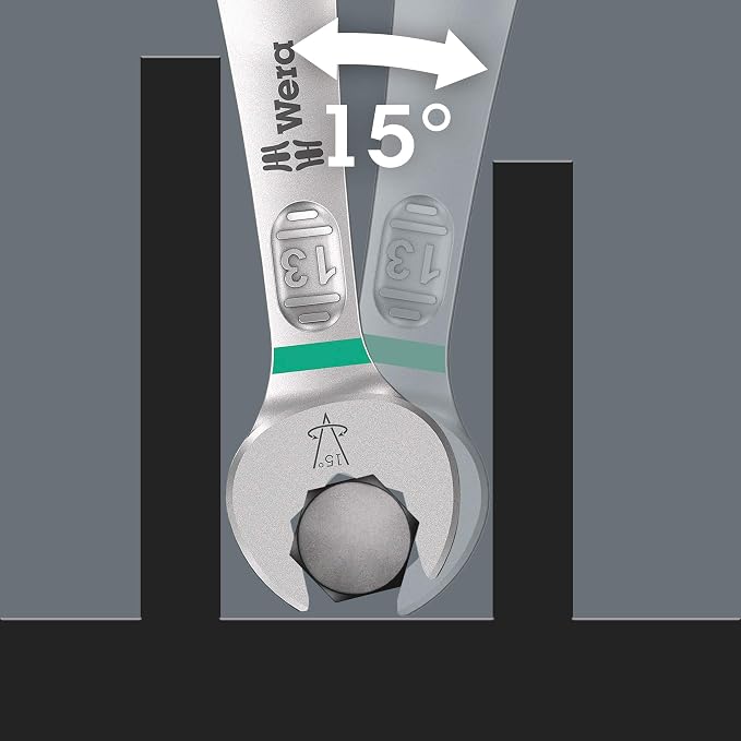 Wera 05020314001 6005 JOKER 4 SET 1 DOUBLE OPEN-ENDED WRENCH SET, 4 PIECES