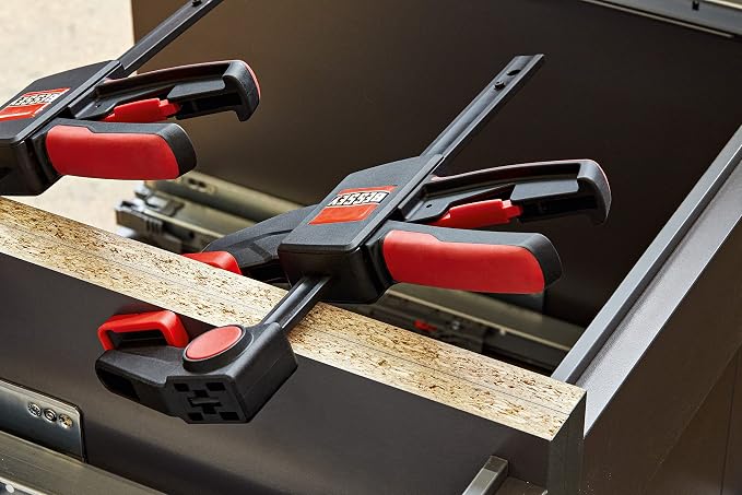BESSEY EHK SERIES - 300 lb Clamping Force - 36 in - EHKL36 Trigger Clamp- 3.125 in. Throat Depth - Wood Clamps, Tools, & Equipment for Woodworking, Carpentry, Home Improvement, DIY