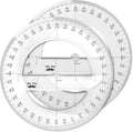 Mr. Pen- 360 Degree Protractor, 6 Inch, 2 Pack, Clear Full-Circle Protractors for Precise Angle Measurement, Ideal for Geometry, Math Class, Drafting, Engineering, and Technical Drawing