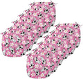 Lunarable Cow Chair Seating Cushion Set of 12, Cartoon Pattern Domestic Farm Animal and Daisy Flowers, Anti-Slip Seat Padding for Kitchen & Patio, 16"x16", Pink Charcoal Grey