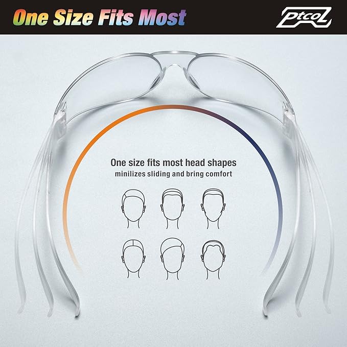 3 Pack Safety Glasses Bulk Pack Crystal Clear Lens Unisex Anti-Scratch Protective Goggles Impact Resistant Eyewear with ANSI Z87.1 Certified for Construction, Shooting and Laboratory