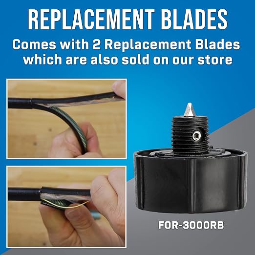 Jonard Tools FOR-3000 Round Fiber Optic Cable Stripper for Fast and Precise Jacket Removal, 9 mm to 19 mm Diameter, Blue