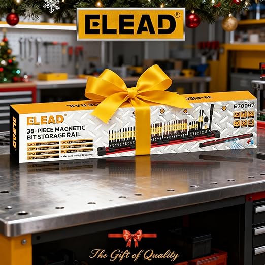 ELEAD 38-Piece Hex | Torx | Phillips Screwdriver Bit Set with 2.5” & 4” Bit Holder, Magnetic Bit Storage Rail, Allen Wrench Drill Bit Set, Tamper Proof Star Bit Set, S2 Steel