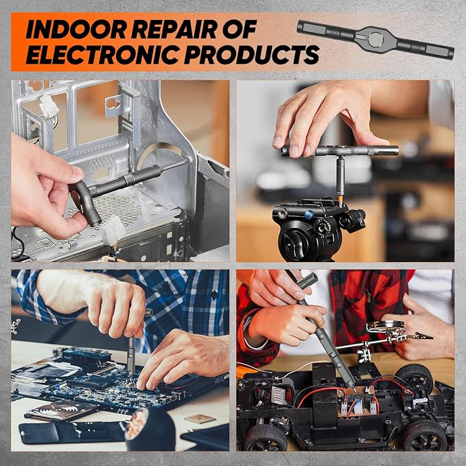 Saker 42 in 1 Magnetic Screwdriver Set for Fathers Day, Multi Bit Free Combination Ratchet Screwdriver Set Portable Repair Tool Kit for Gifts Furniture, Computer, Bicycle and DIY Grey