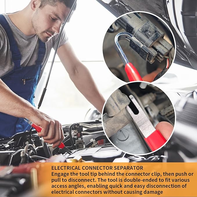 2 Pieces Electrical Disconnect Pliers for Cars, Car Hose Clamp Pliers and Electrical Connector Separator Tool
