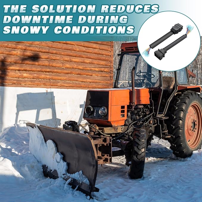 Lasnten 13 Pin Compatible with Boss Snow Plow Wiring Harness | Repair Kit, Compatible with Boss Snow Plow, Replace Msc04753 Msc04754, Parts for Blade Pigtail Repair Vehicle