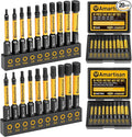 Amartisan 20-Piece Hex Head Allen Wrench Drill Bit Set, Metric and SAE S2 Steel Hex Bits Set, Magnetic Tips, 2.3" Long With Storage box. (20-Piece Hex Bit Set - NEW)