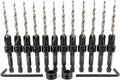 FTG USA 12 Pc #8 (11/64") Countersink Drill Bit Set with Depth Stop Collar, Hex Wrench - Tapered Drill Bits for Wood