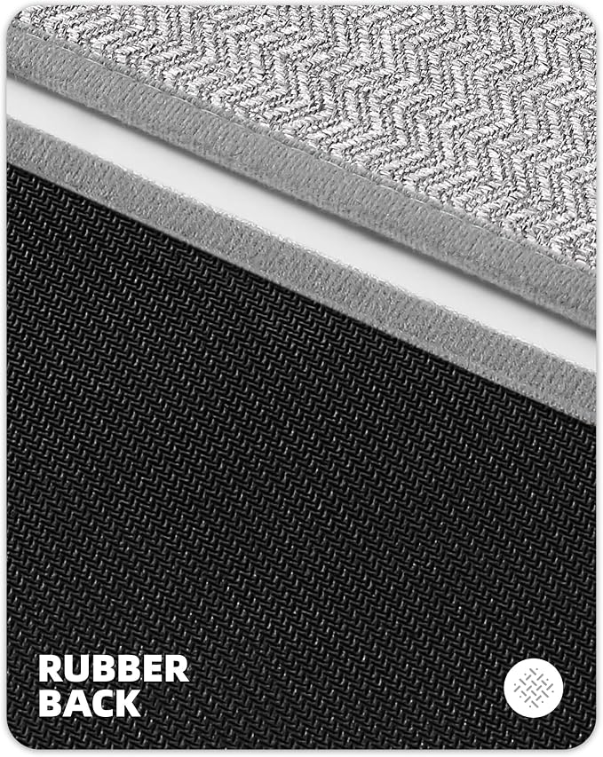 Color&Geometry Kitchen Rugs Kitchen Mats for Floor, 17"X59" Light Grey Kitchen Rugs Non Slip Washable with Rubber Backing, Quick Dry, Low Pile, Easy Clean Kitchen Runner Rug Kitchen Sink Mat