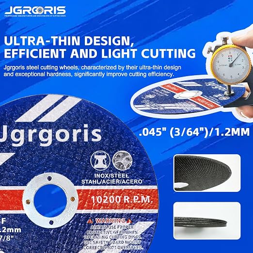 6" Cut Off Wheels for Metal & Stainless Steel – Compatible with Angle Grinders, Ultra Sharp, Durable, No Burning, Burr-Free, 25+2 Pack