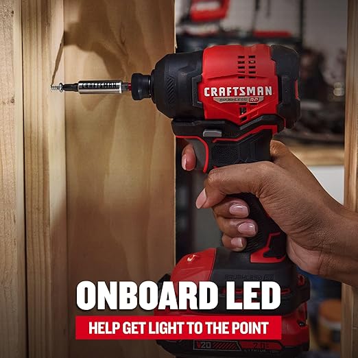 CRAFTSMAN V20 BRUSHLESS RP Compact Impact Driver Kit (CMCF811D1)