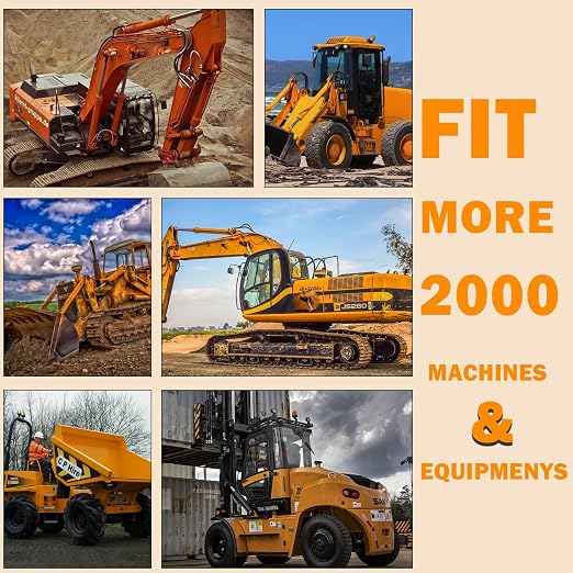 45 Construction Equipment Operator Keys, Heavy Equipment Key Master Set for Caterpillar Cat John Deere JCB Volvo Hyster Yanmar Takeuchi Yanmar Kubota Toyota Komatsu Excavator Dumper Dozer