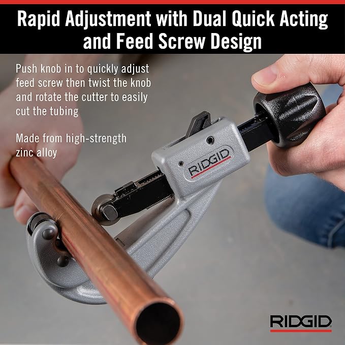 Ridgid 151 1/4" to 1-5/8" Quick Acting Tubing Cutter, Small