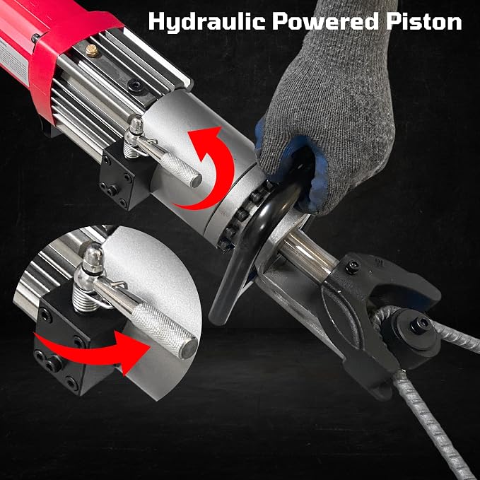 LOTOS HRB-16 Electric Rebar Bender 1100W Portable Hydraulic Electric Rebar Bend 5/8" 16mm #5 Rebar within 3 Seconds, 110/120V