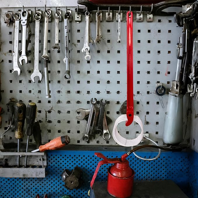 Strap Wrench, Adjustable Nylon Strap Wrench for Plumbing and Pipes, Small Pipes, Water Filter, Oil Filter, Etc. Strap Wrenches 18 inch aluminum handle is more labor saving.