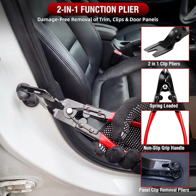 17PC Electrical Disconnect Pliers & Terminal Removal Kit for Cars