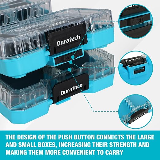 DuraTech 87 PCS Impact Screwdriver Bit and Drill Bit Set, Socket Set, Hex Shank Adapters Extension Bar Tools with Quick Fit Tough Case for Metal, Wood, Plastic, High Speed Steel Titanium Drill