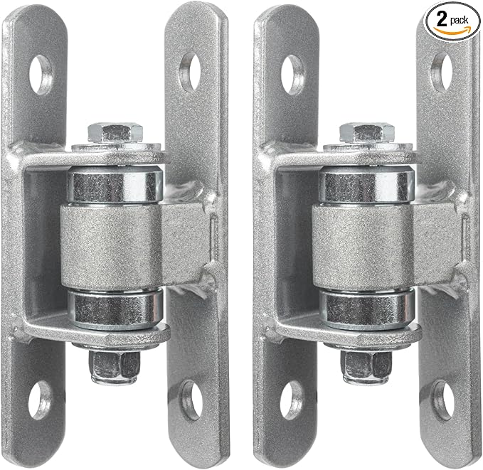 Heavy Duty Bolt on Sealed Bearing Outdoor Gate Hinges - Bolt onto Gate and Post for Large Heavy Driveway Gates Up to 1100 Pounds, Adjustable Yoke Pivot CI3700 Gate Hinge (Sold as a Pair)
