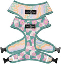 Lucy & Co. Reversible Dog Harness - Water-Repellent Neoprene, Dual-Print Design, Easy Swap Style, Adjustable Comfort Fit - Just Chill Reversible Harness - X-Large