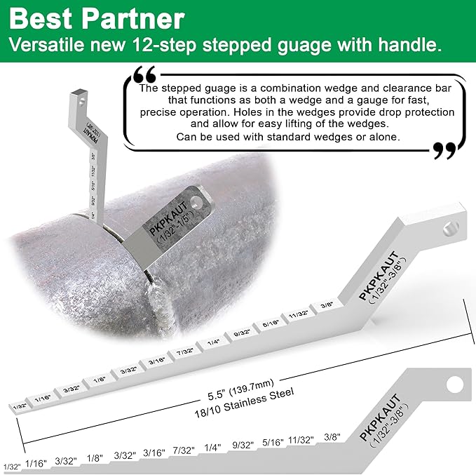 3PCS 4" Welding Wedge for Pipe Fitting and Metalwork – Precision Hardened Steel Gap Adjustment for Pipefitter Tools, TIG, Ironworker, Gutter Wedges, Pipe Fitting Tools, Metal Spacers