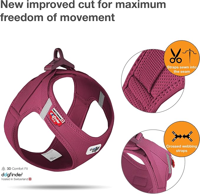 Vest Harness curli Clasp Air-Mesh Ruby XS