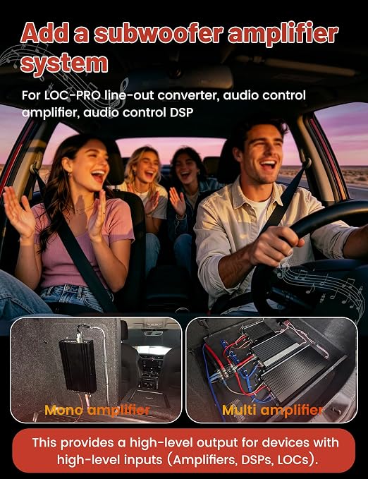 RED WOLF Advanced Audio Integration T-Harness for 2013-2019 Ford F150, 2011-2019 Explorer Non-Amplified Radio Harness High-Level Input & Speaker Output Adapter for Aftermarket Amplifier Subwoofer
