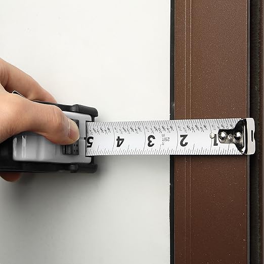 Mr. Pen- Retractable Tape Measure 25 ft, White, Easy Read, Steel Retractable Measuring Tape with Fractions, Ideal for Construction & DIY Projects