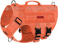 OneTigris - Tactical Dog Harness No Pull for Medium Dogs, Breathable Mesh Design, Service Dog Vest with Handle and Molle Bags, Adjustable Suit for Walking Hiking