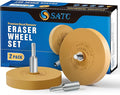 S SATC Decal Remover Eraser Wheel 2Pack Rubber Wheel Eraser with Drill Adapter Kit Car Emblem Pinstripe Graphics Stickers and Vinyl Removal Tool Adhesive Remover Wheel Air Tool for Drill