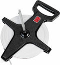 Champion Sports Open Reel Measuring Tapes – Durable Hand Crank with Metal Spike, Dual-Sided Feet & Meters, Perfect for Track & Field and Long Jump, 330 Feet/100 Meters