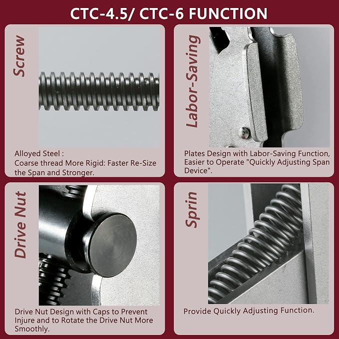 Cantilever No-Twist Deep Throat T-Handle Multi-Purpose Lever Clamp, CTC-4.5"