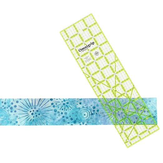 Omnigrip 3-1/2" x 12-1/2" Non-Slip Rectangle Quilting Ruler by Omnigrid