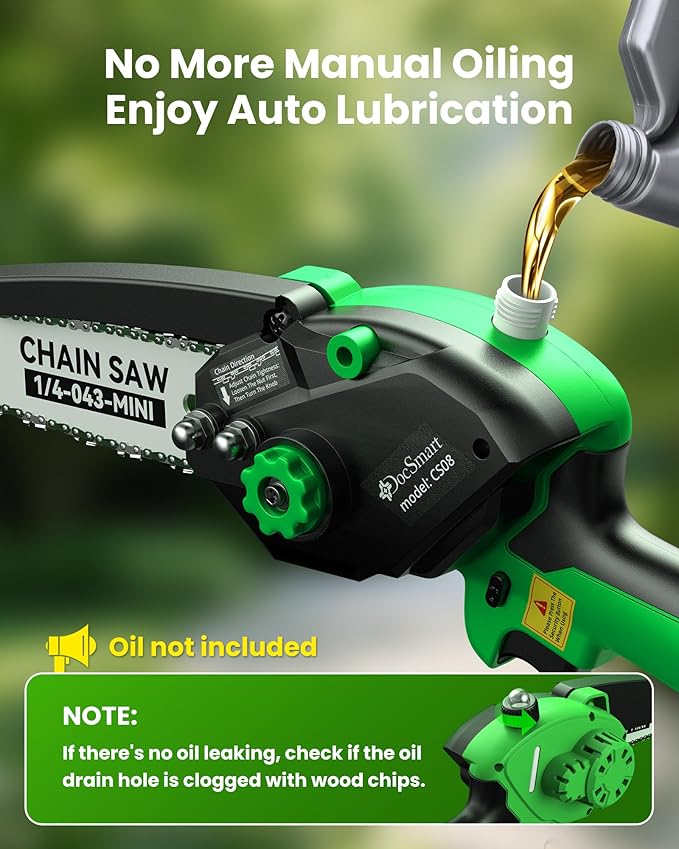 Electric Mini Chainsaw for Pruning Small Trees, Brushless 8 inch & 6 inch Portable Hand Saw with 2 Rechargeable Batteries, 1000W Handheld Chain Saw for Wood Cutting, Gardening Gifts for Mother's Day