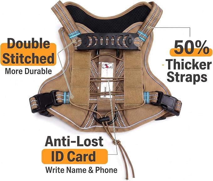 3-in-1 Dog Vest Harness Leash Set for Daily,Service,Training Animal Medium