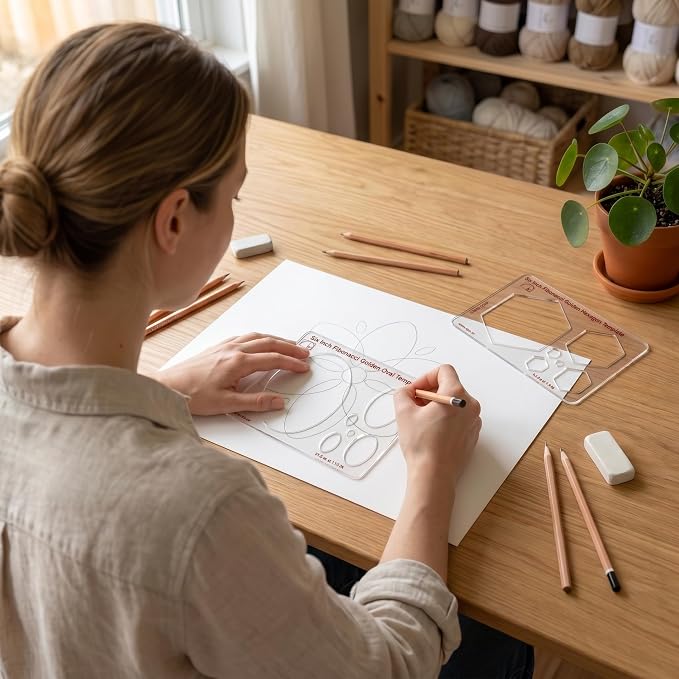 Oval Stencil Template for Drawing and Drafting: A Fibonacci-Inspired Circle Template for Drawing Tool for Artists Allows The Simple Application of The Golden or Divine Ratio for Artistic Design