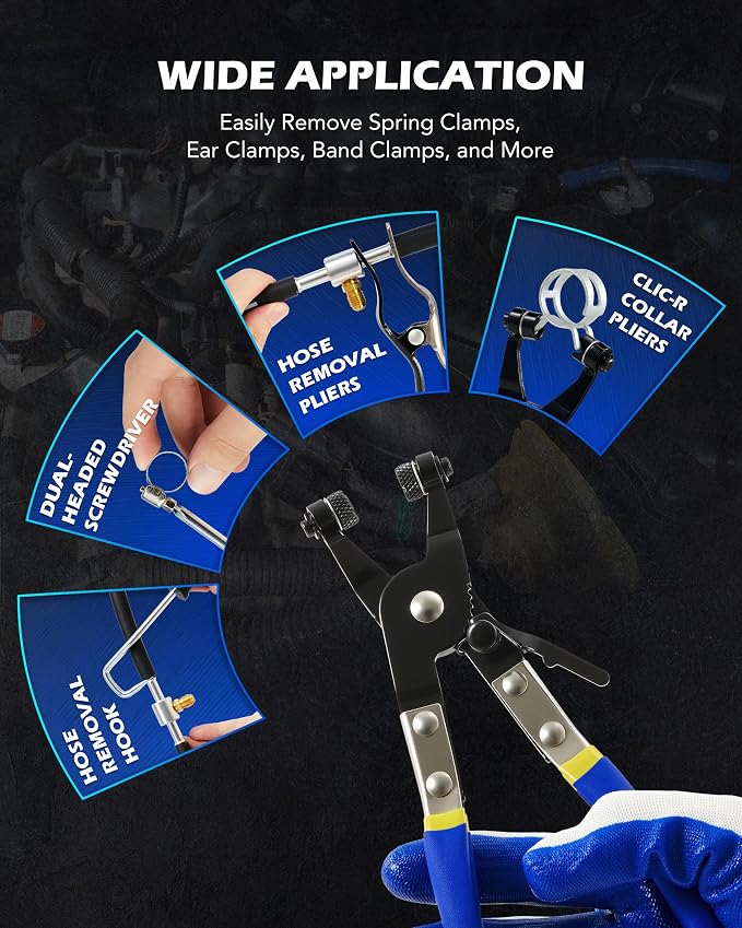 OMT14pc Fuel Line Pliers &Hose Clamp Pliers Set, Fuel Line Disconnect Tool