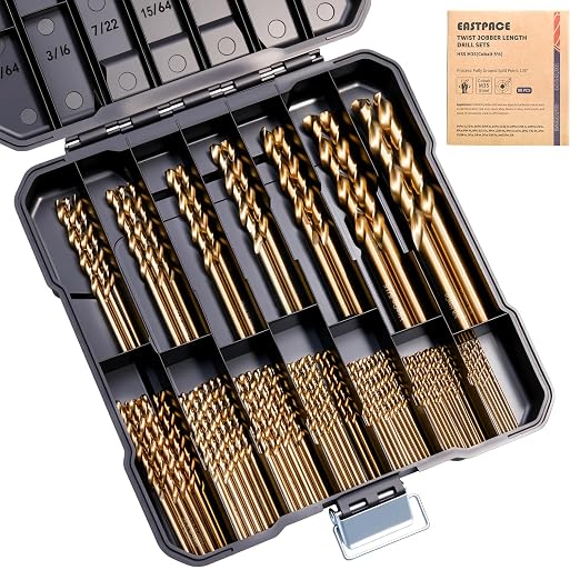 99Pcs M35 Cobalt Drill Bit Set, 1/16 inch-3/8 inch,Twist Jobber Drill Bit Kit for Stainless Steel, Hard Metal and Wood Plastic with Portable Indexed Case