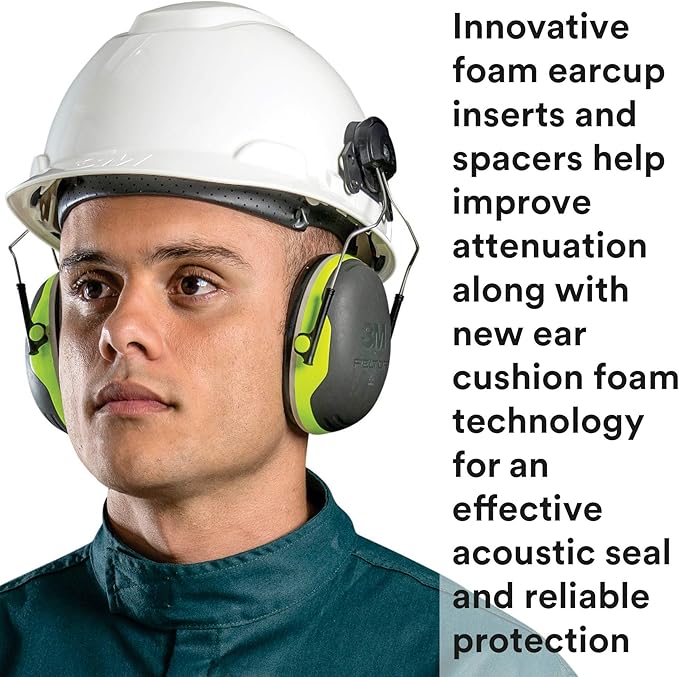 3M PELTOR Hearing Protection Earmuffs, X4 Series Noise Protection, Construction, Manufacturing, Assembly, Sanding