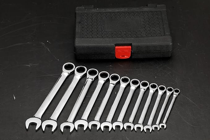 FLZOSPER 14mm Metric Ratchet Wrench,Box End Head 72-Tooth Ratcheting Combination Wrench Spanner