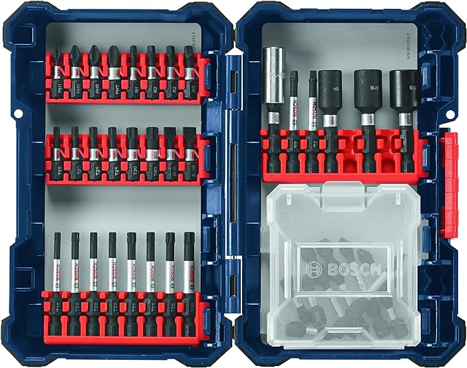 BOSCH SDMS40 40-Piece Assorted Impact Tough Screwdriving Custom Case System Set for Screwdriving Applications