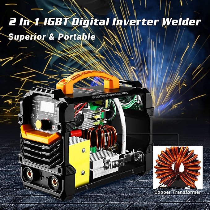 DEKOPRO Stick Welder 160A ARC/Lift TIG 2-in-1 Welding Machine with 110v/220v Dual Voltage IGBT Inverter Welder