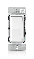 Leviton Decora Slide Dimmer Switch for Dimmable LED, Halogen and Incandescent Bulbs, DSL06-1LZ, White with Ivory and Light Almond Faceplates (Pack of 10)