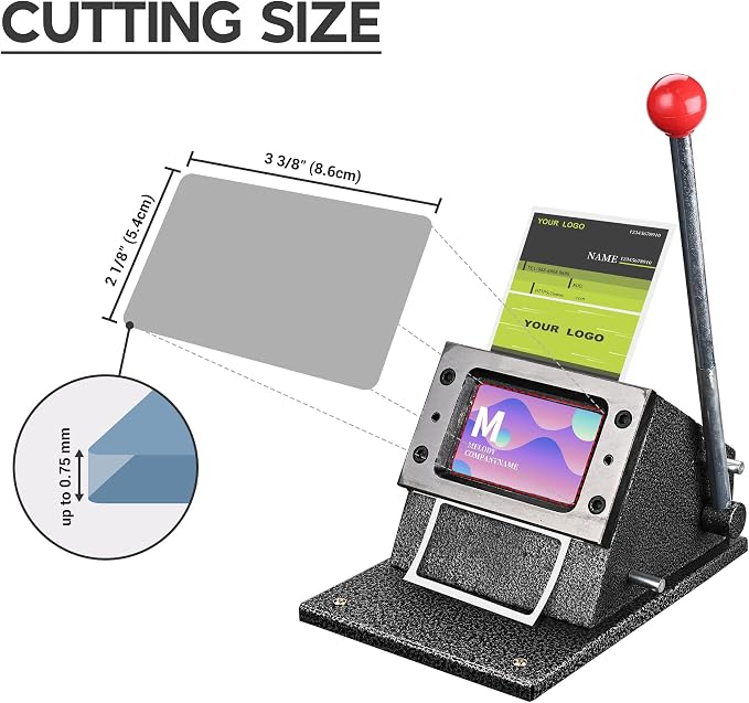 Yescom Manual ID Credit Card Corner Cutter Passport Photo Cutter Business Card Die Round Corner Cutter for Home Office Cards School Supplies Heavy Duty Punch