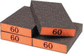 YNZDRWA 4 Pack Sanding Sponge, Washable and Reusable Sanding Blocks for Drywall Wood Metal Furniture, 60 Grit Sandpaper Block Assortment