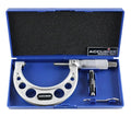 Accusize Industrial Tools Outside Micrometer, 50-75mm, EG00-0075 | 50-75mm, Ultra-Precision, Carbide Tipped, M-Type, Resolution 0.01mm, Ratchet Friction Thimble, Solid Storage Case