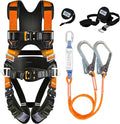 DIJJIG Safety Harness Fall Protection Kit with Shock Absorbing Lanyard | Safety Straps Upgrade Quick Buckles, Roofing Harness Construction Harness Para Construccion ANSI Compliant Orange
